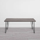 Owen Retro Coffee Table Distressed in Distressed Grey Oak - Price Crash Furniture