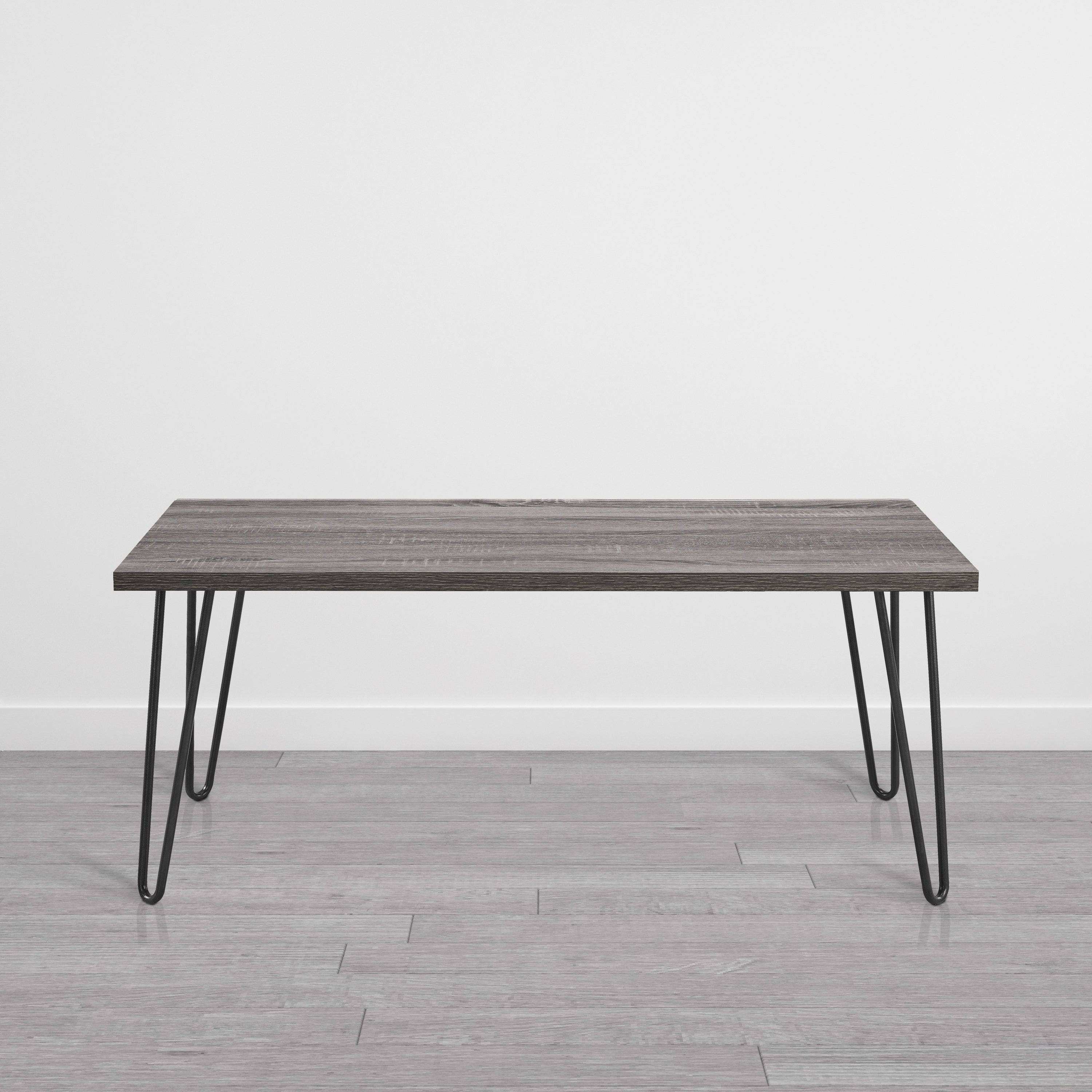Owen Retro Coffee Table Distressed in Distressed Grey Oak - Price Crash Furniture
