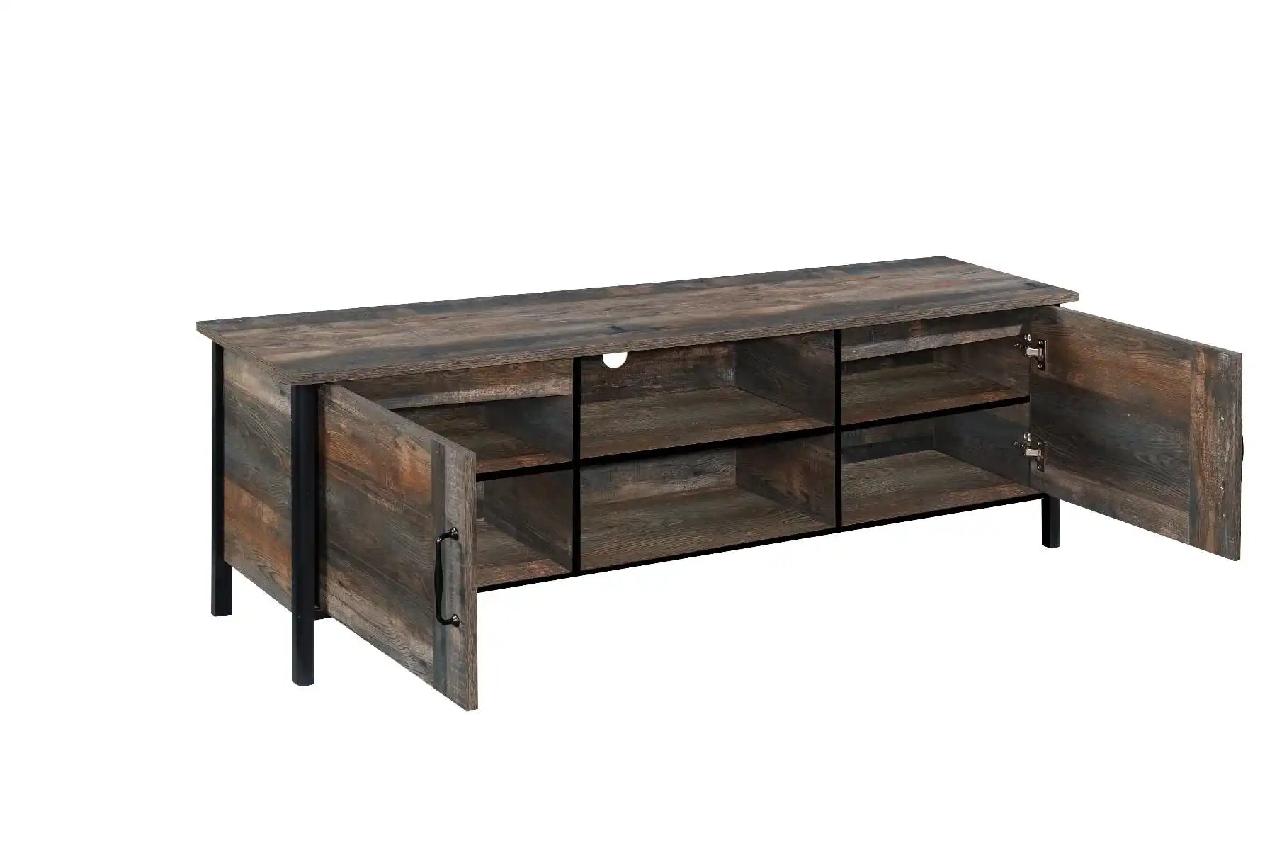 ESSENTIALS 3 DOOR DOUBLE WARDROBE IN GREY - Price Crash Furniture