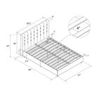 Emily Upholstered Double Bed in Grey by Dorel - Price Crash Furniture