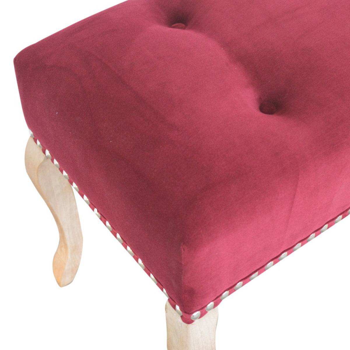 French Style Wine Red Bench - Price Crash Furniture