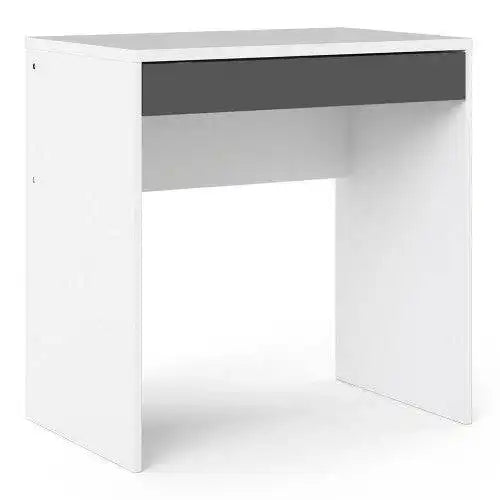 Function Plus Compact Desk in White & Grey - Price Crash Furniture