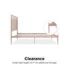 Giulia Modern Metal Double Bed in Pink by Dorel - Price Crash Furniture