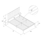 Giulia Modern Metal King size Bed in White by Dorel - Price Crash Furniture