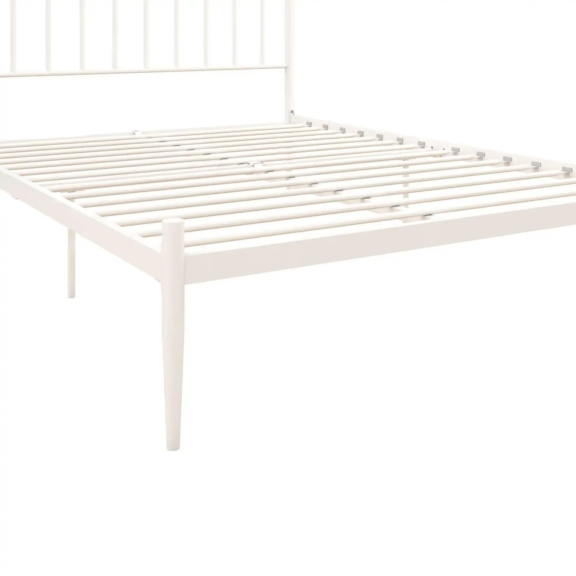 Giulia Modern Metal King size Bed in White by Dorel - Price Crash Furniture