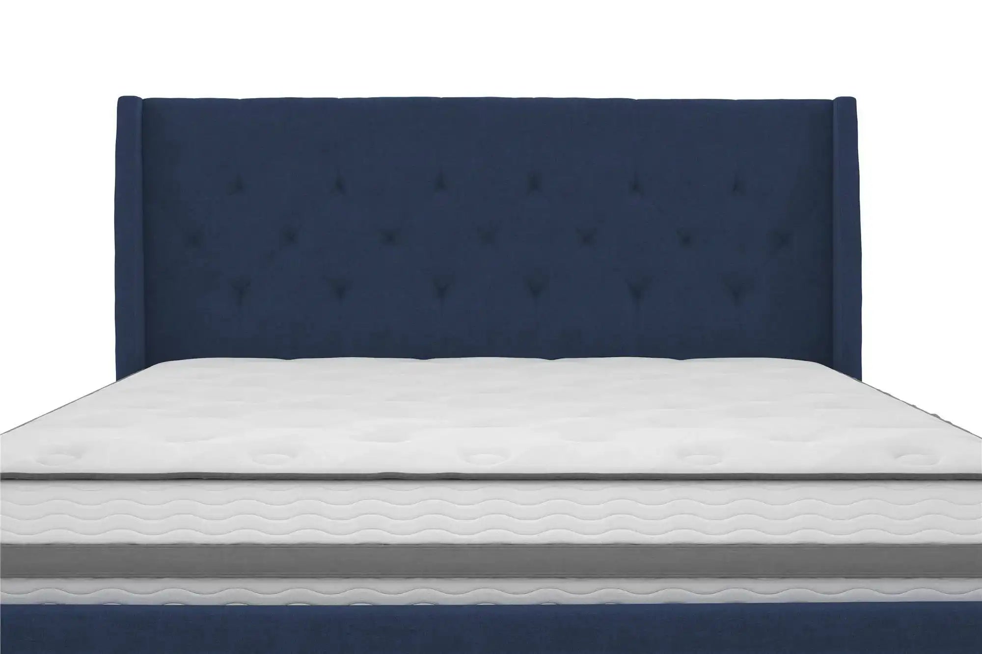 Her Majesty Linen Double Bed - in Blue by Dorel - Price Crash Furniture