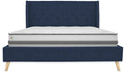 Her Majesty Linen King Size Bed - in Blue by Dorel - Price Crash Furniture