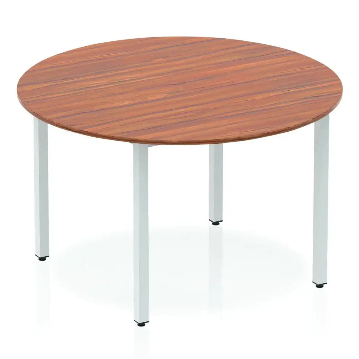 Impulse 1200mm Round Table Maple Top Silver Box Frame Leg - Price Crash Furniture