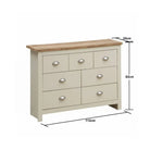 Lisbon 2 Piece Bedroom Set: 1 drawer bedside table + 7 drawer chest of drawers - Price Crash Furniture