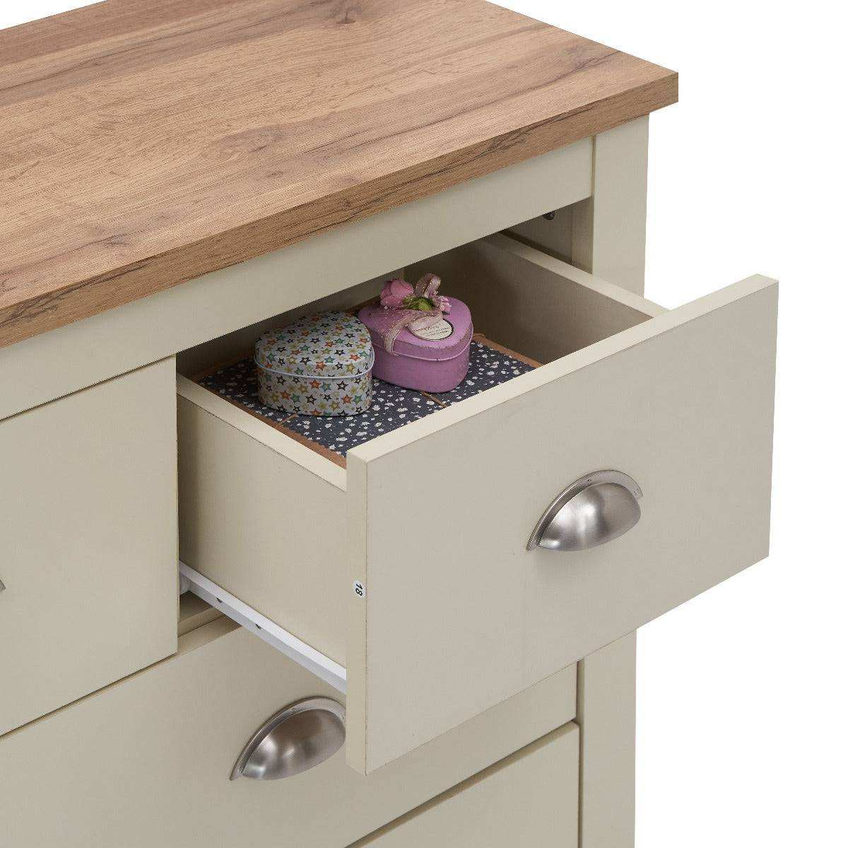 Lisbon 3 Piece Bedroom Set: 2 door wardrobe + 7 drawer chest + 1 drawer bedside - Price Crash Furniture