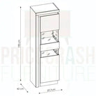 Lyon Tall Narrow Display Cabinet (RH) incl LED lighting in White High Gloss - Price Crash Furniture