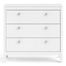 Madrid Shaker Style 3 Drawer Chest of Drawers Unit in White - Price Crash Furniture