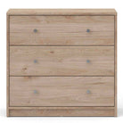 May Chest of 3 Drawers in Jackson Hickory Oak Effect - Price Crash Furniture