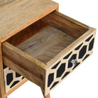Mini Bone Inlay 2 Drawer Bedside by Artisan Furniture - Price Crash Furniture