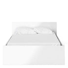 Naia Double Bed 4ft6in (140x190 cm) in White High Gloss - Price Crash Furniture