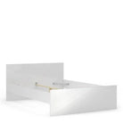 Naia Double Bed 4ft6in (140x190 cm) in White High Gloss - Price Crash Furniture