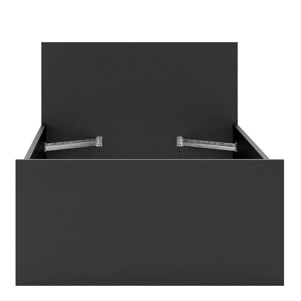 Naia Single Bed 3ft (90x190 cm) in Black Matt - Price Crash Furniture