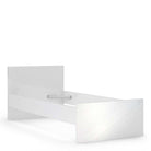 Naia Single Bed 3ft (90x190 cm) in White High Gloss - Price Crash Furniture