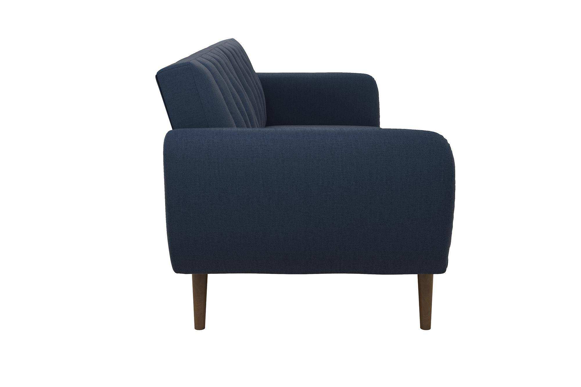 NOVOGRATZ Brittany Sofa Bed Wooden Legs - Linen - Navy - Price Crash Furniture