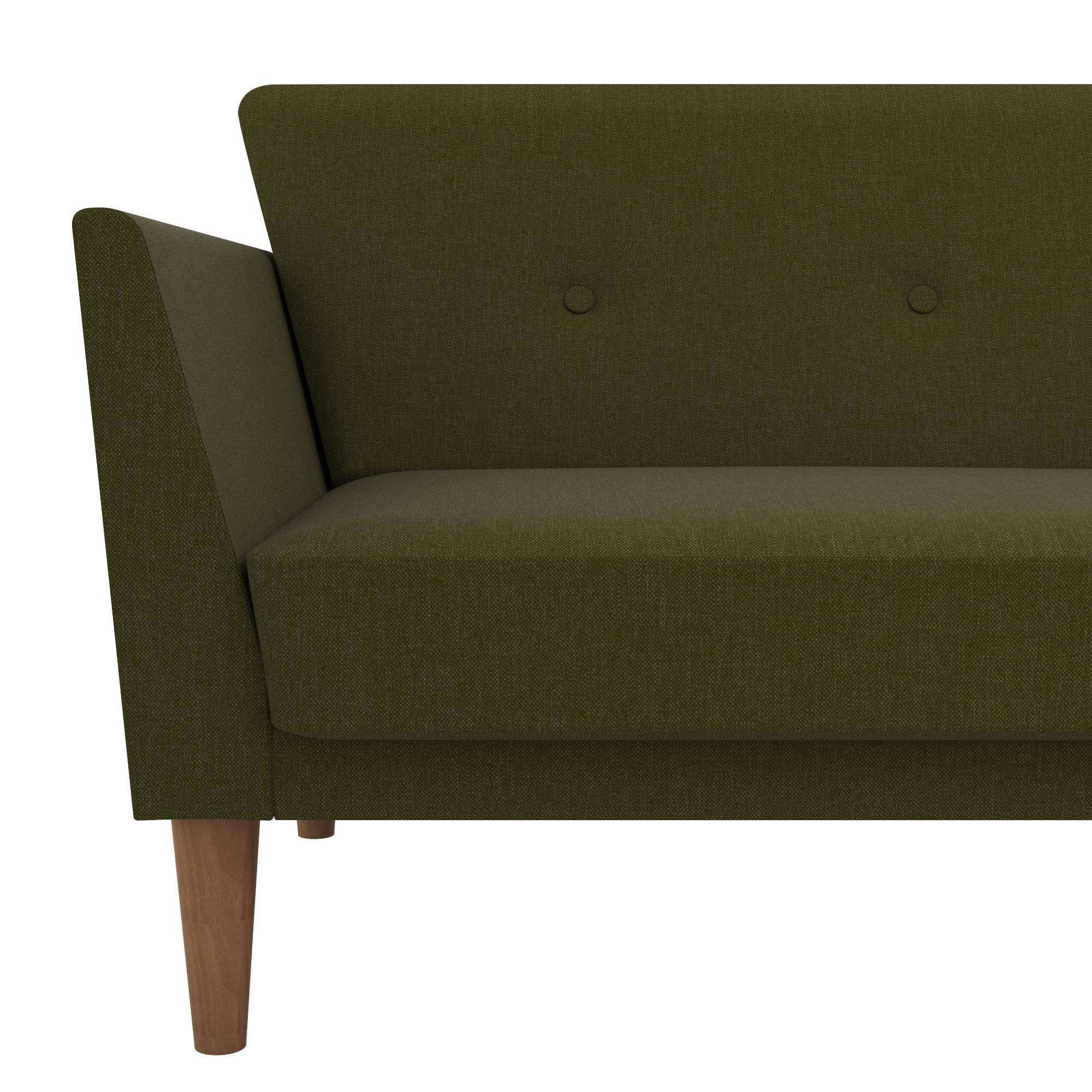 NOVOGRATZ Regal Futon Sofa Bed - Linen - Green - Price Crash Furniture