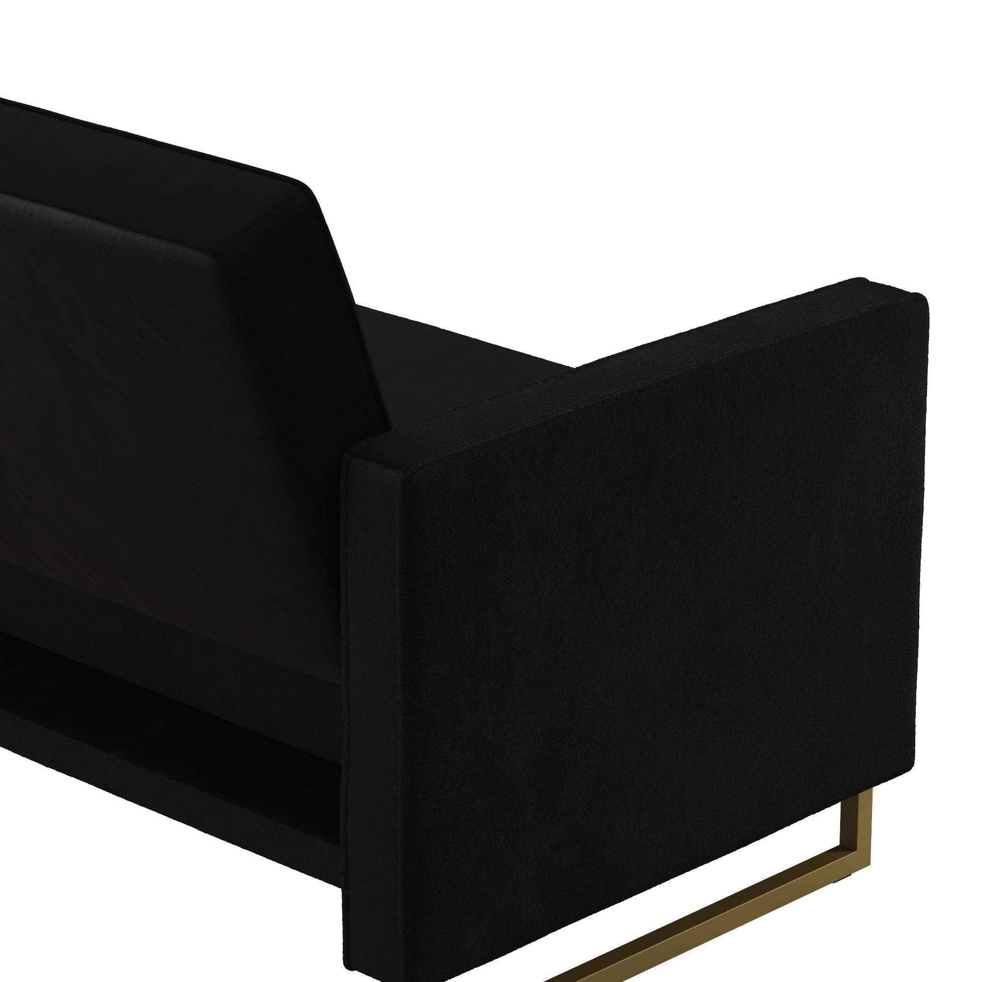 NOVOGRATZ Skylar Sofa Bed - Velvet - Black - Price Crash Furniture