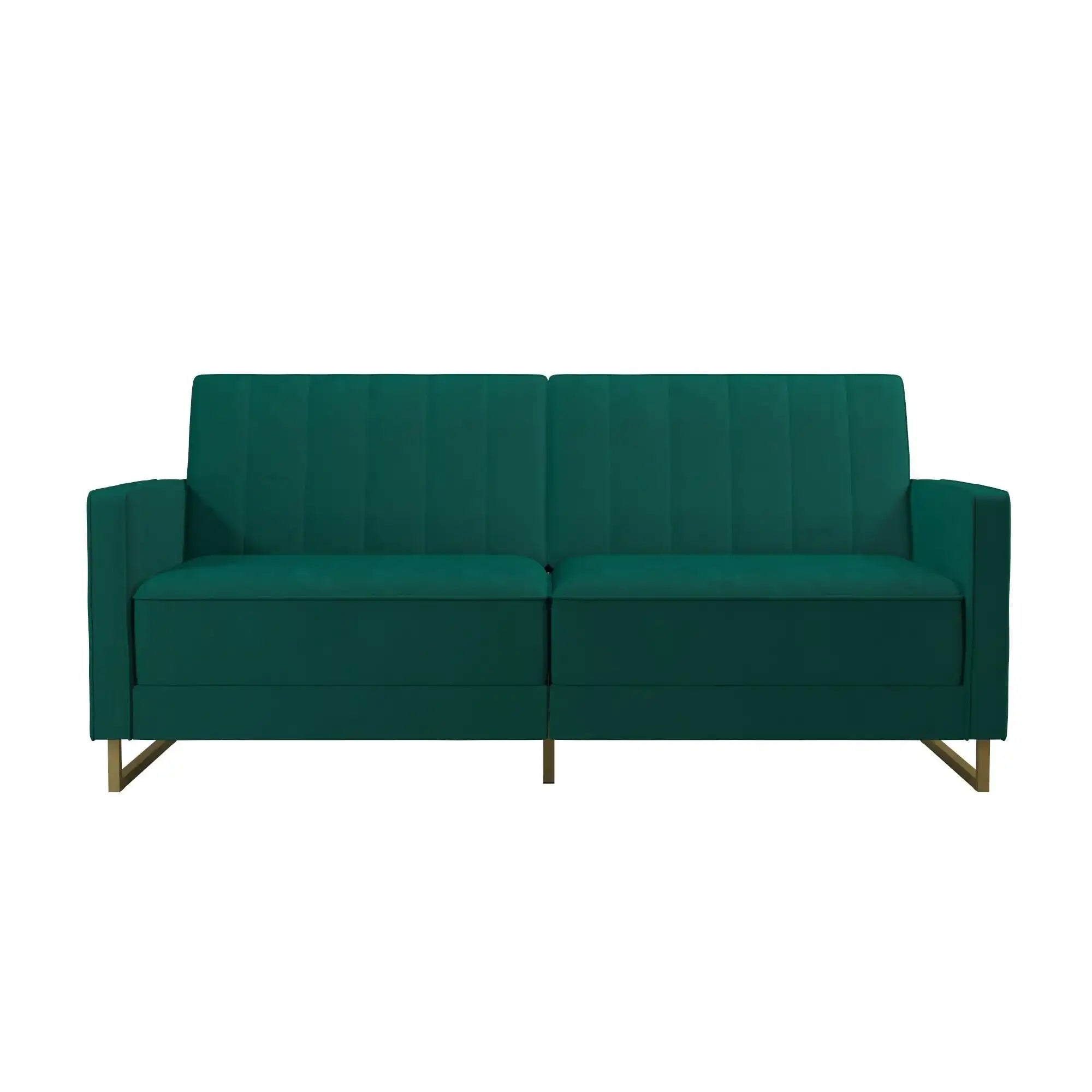 NOVOGRATZ Skylar Sofa Bed - Velvet - Green - Price Crash Furniture