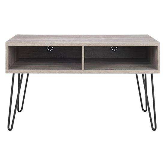 Owen Retro TV Stand In Distressed Grey Oak by Dorel - Price Crash Furniture