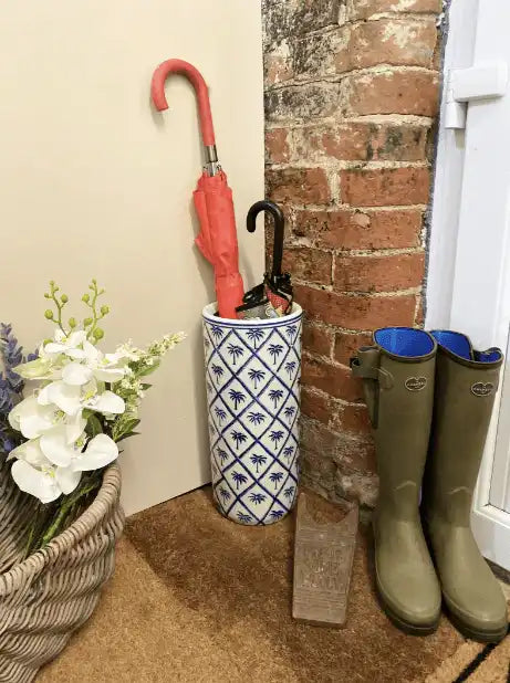 Palm Tree Print Umbrella Stand - Price Crash Furniture