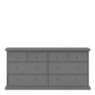 Paris 8 Drawer Chest of Drawers In Matt Grey - Price Crash Furniture