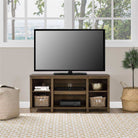 Parsons Wooden Small TV Stand in Walnut by Dorel - Price Crash Furniture