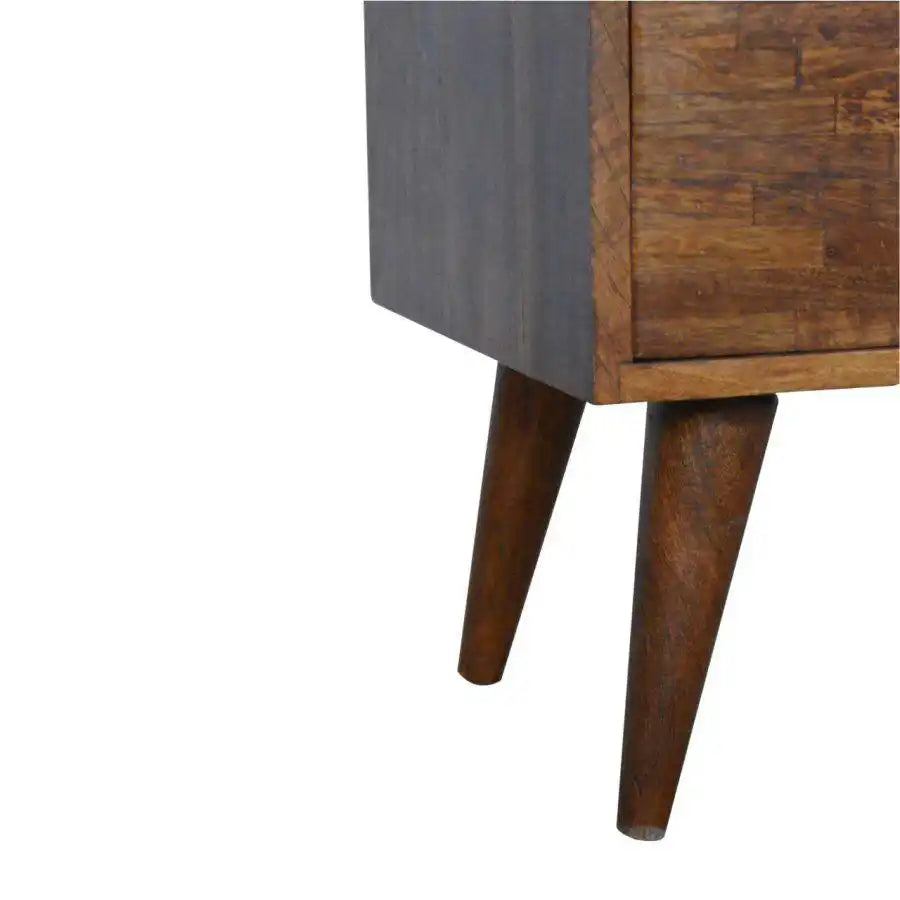 Patchwork Pattern Coffee Table in Chestnut-effect Mango Wood - Price Crash Furniture