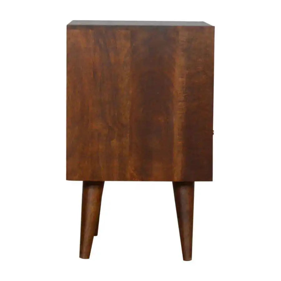 Patchwork Pattern Coffee Table in Chestnut-effect Mango Wood - Price Crash Furniture