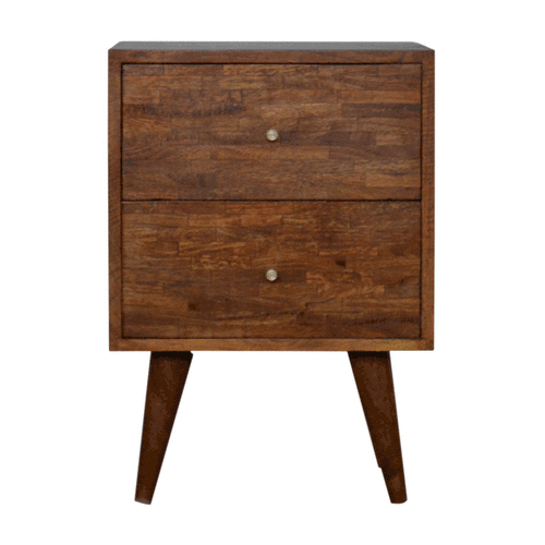 Patchwork Pattern Coffee Table in Chestnut-effect Mango Wood - Price Crash Furniture