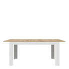 Bohol Extending Dining Table In Riviera Oak & White - Price Crash Furniture