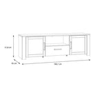 Bohol TV Stand In Riviera Oak & Grey Oak - Price Crash Furniture