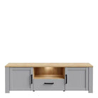Bohol TV Stand In Riviera Oak & Grey Oak - Price Crash Furniture