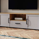 Bohol TV Stand In Riviera Oak & Grey Oak - Price Crash Furniture