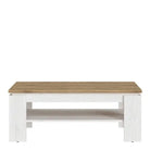Celesto Coffee Table In White and Oak - Price Crash Furniture