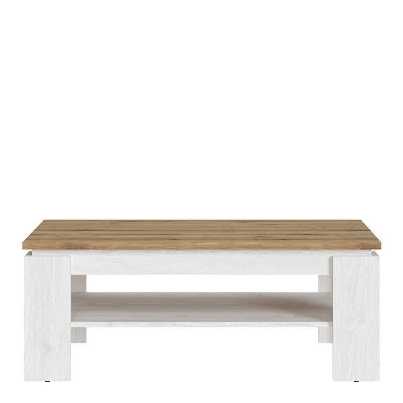 Celesto Coffee Table In White and Oak - Price Crash Furniture