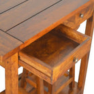 Chestnut Breakfast Table With 2 Stools by Artisan Furniture - Price Crash Furniture