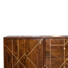 Chestnut Gold Inlay Abstract Sideboard by Artisan Furniture - Price Crash Furniture