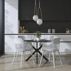 COSMOLIVING Camelo Resin Dining Chairs 2PK Light Grey - Price Crash Furniture