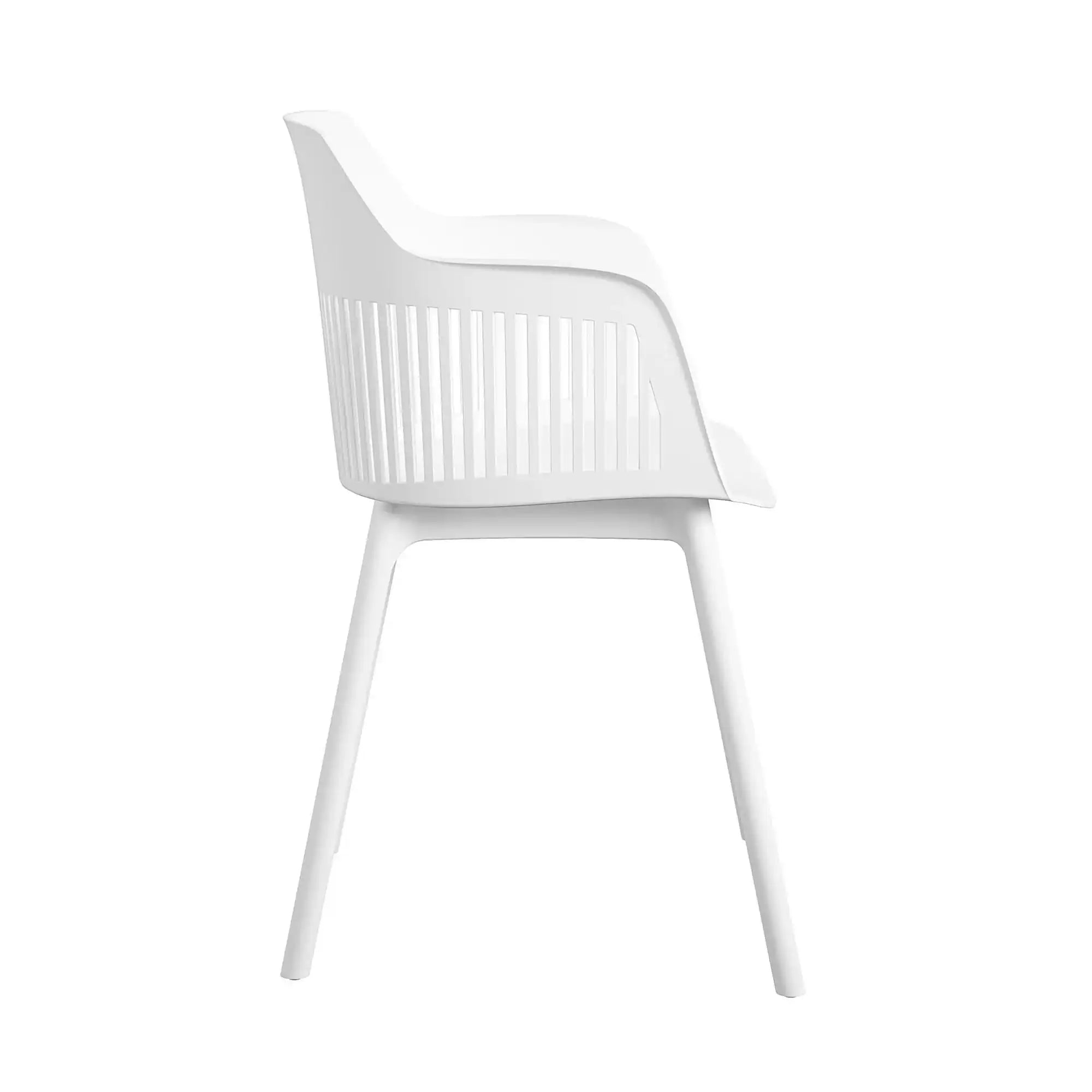 COSMOLIVING Camelo Resin Dining Chairs 2PK White - Price Crash Furniture