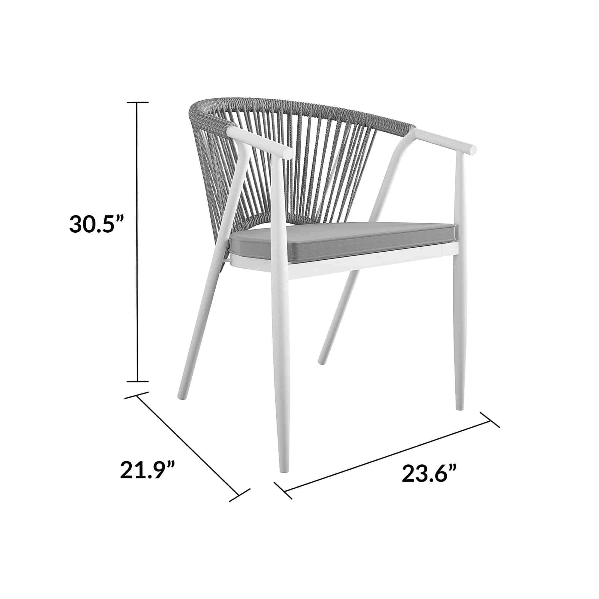 COSMOLIVING Circi Dining Chairs 4PK White - Price Crash Furniture