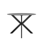 COSMOLIVING Circi Dining Glass Table - Black and Charcoal - Price Crash Furniture