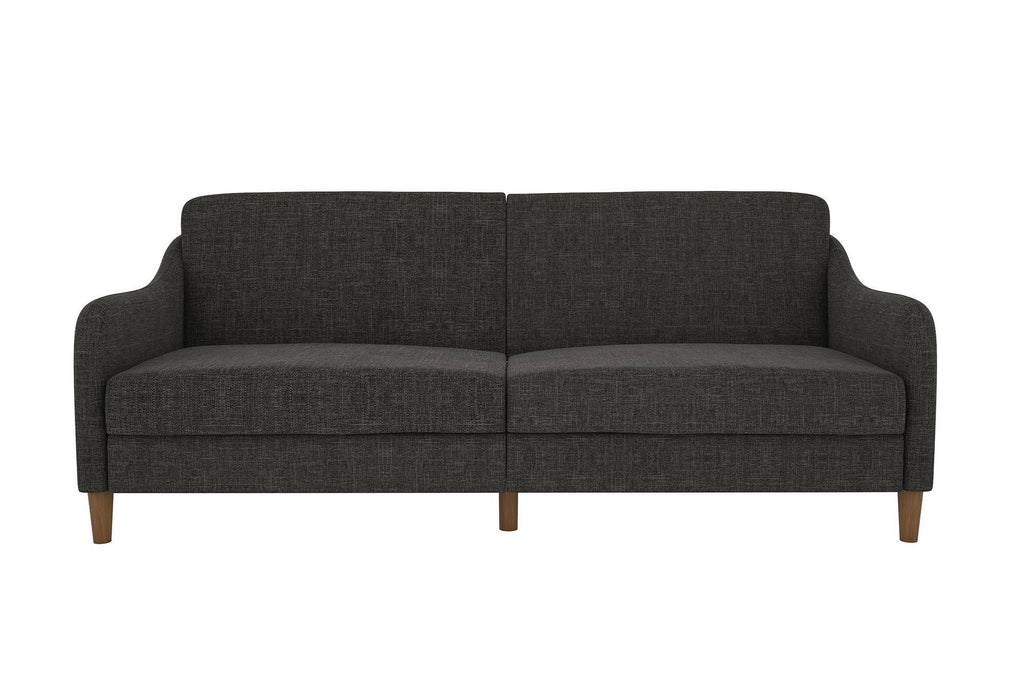 Jasper Sprung Sofa Bed - Dark Grey Linen by Dorel - Price Crash Furniture