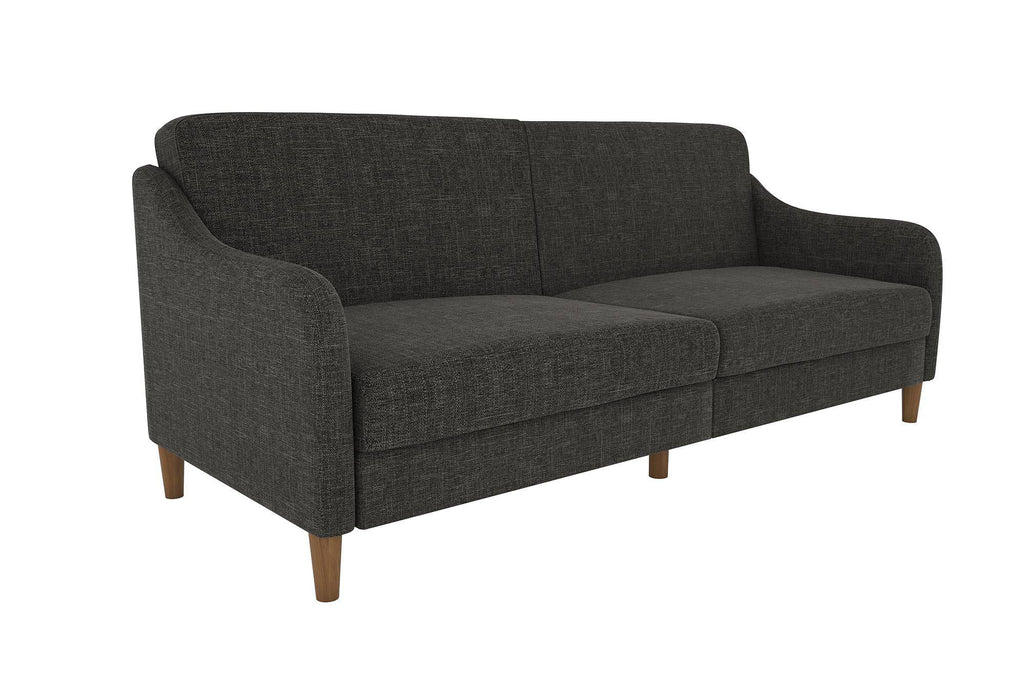 Jasper Sprung Sofa Bed - Dark Grey Linen by Dorel - Price Crash Furniture