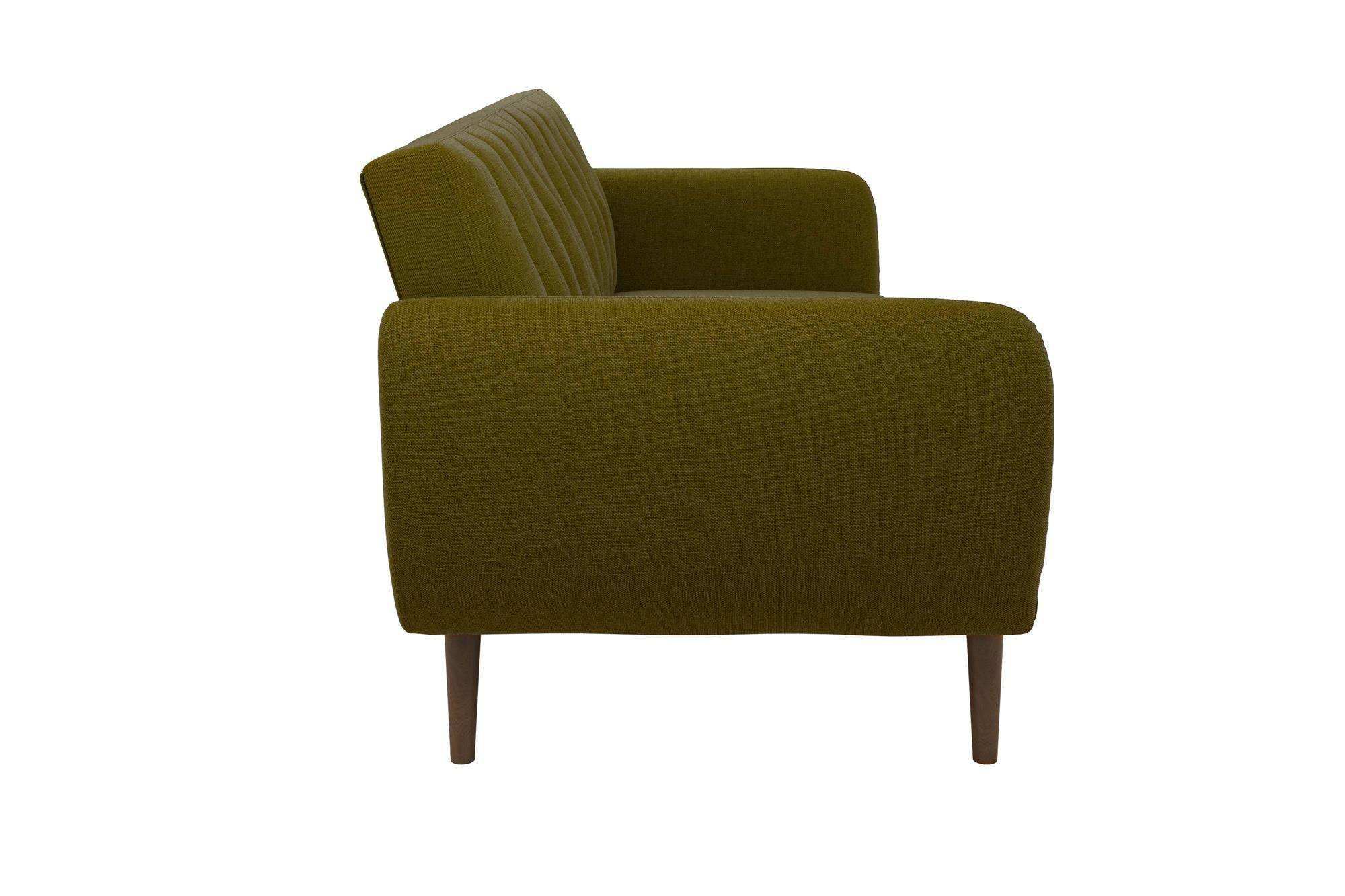 NOVOGRATZ Brittany Sofa Bed Wooden Legs - Linen - Green - Price Crash Furniture