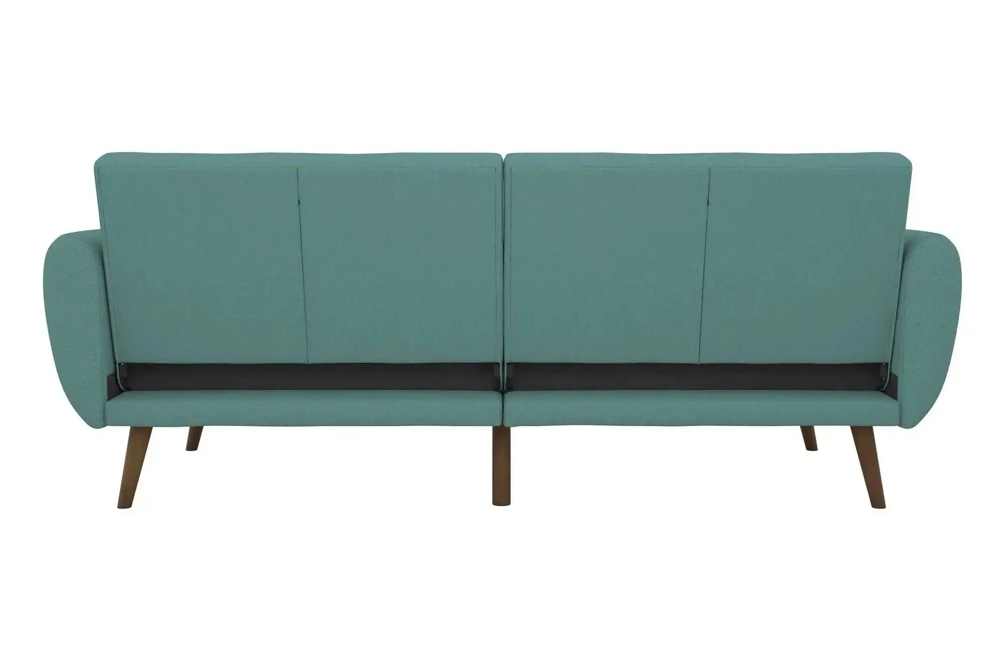 NOVOGRATZ Brittany Sofa Bed Wooden Legs - Linen - Light Blue - Price Crash Furniture