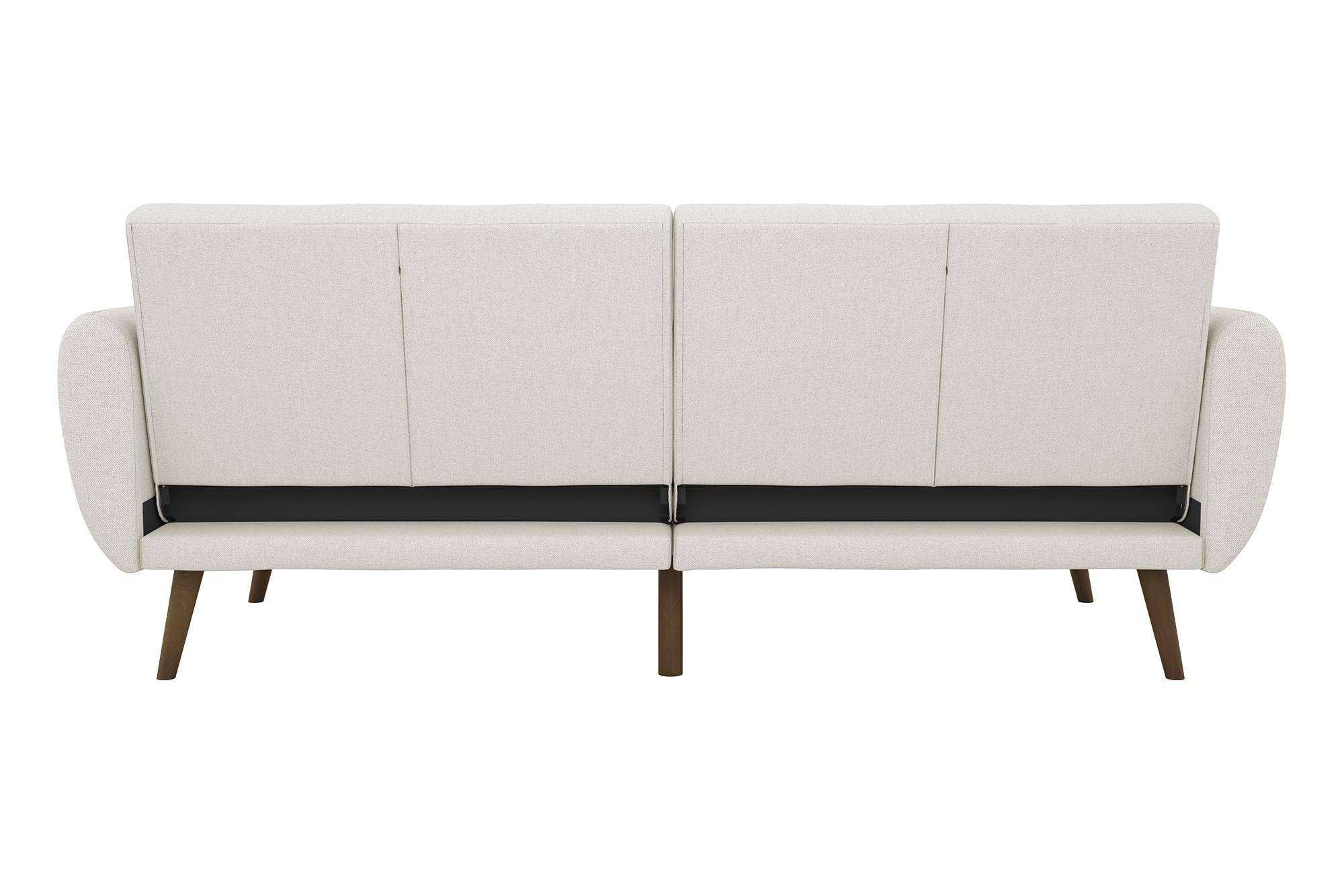 NOVOGRATZ Brittany Sofa Bed Wooden Legs - Linen - Light Grey - Price Crash Furniture